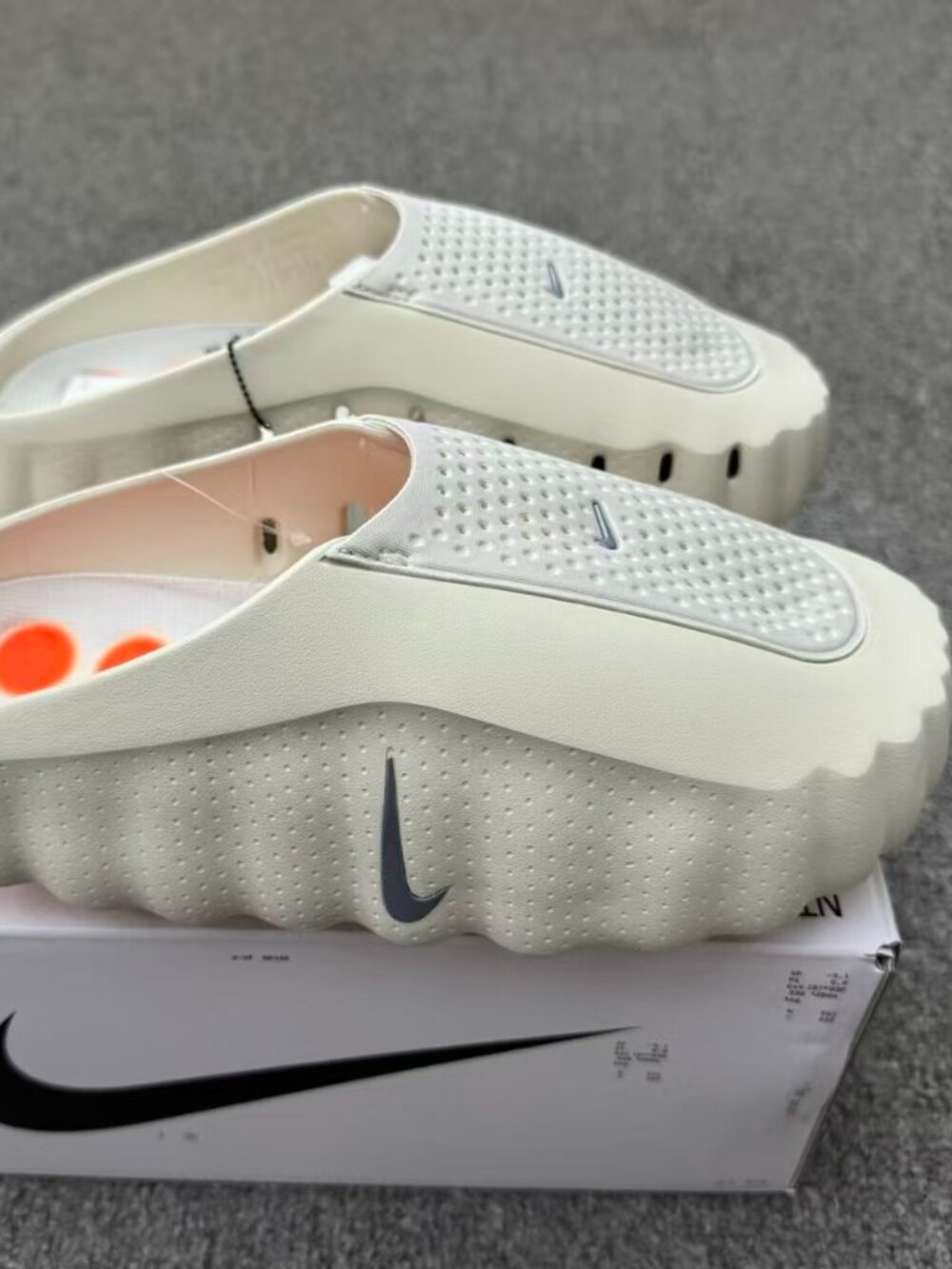 Nike Mind 001 Ivory White Slip-On Clogs -  Breathable Massage Footbed